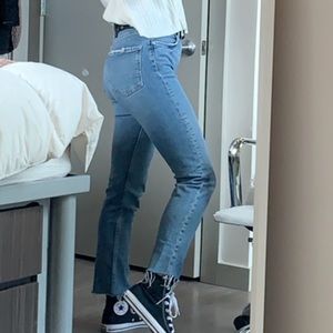 High rise straight leg zara jeans